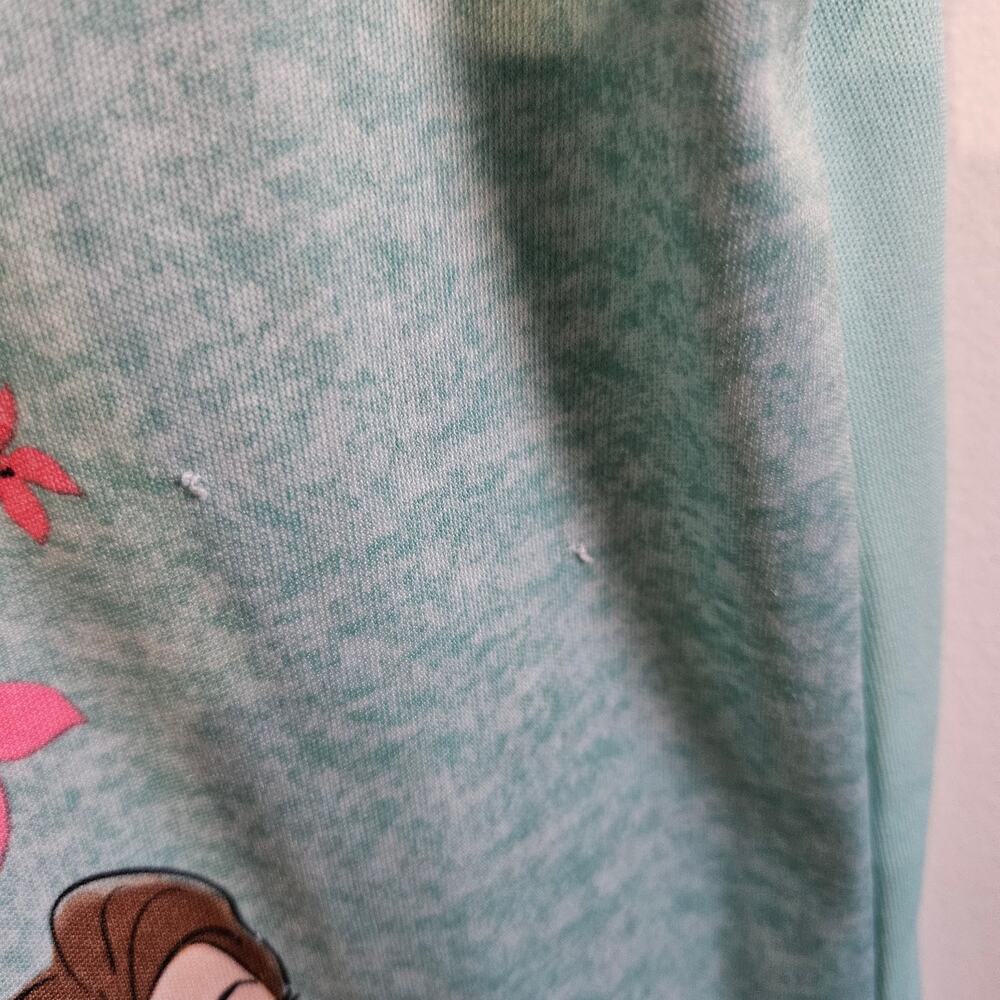 Disney Size 5T Nightgown Pajama Dress Light Blue Princess Belle Ariel Moana - Picture 6 of 6